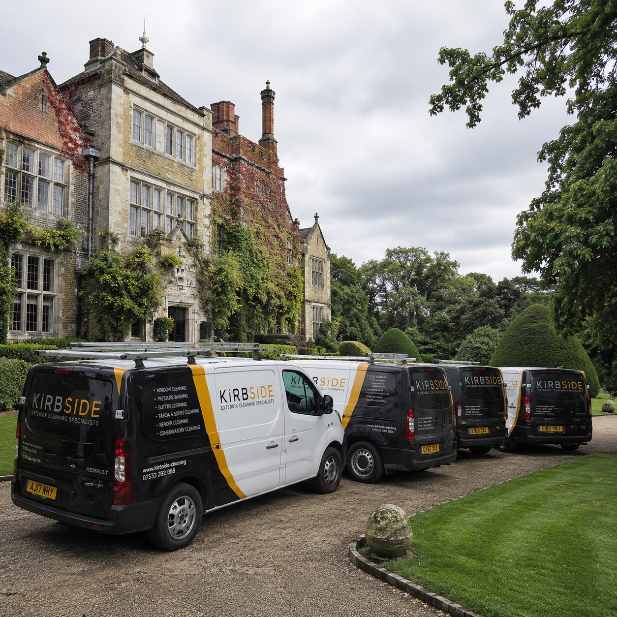 Kirbside window cleaning vans