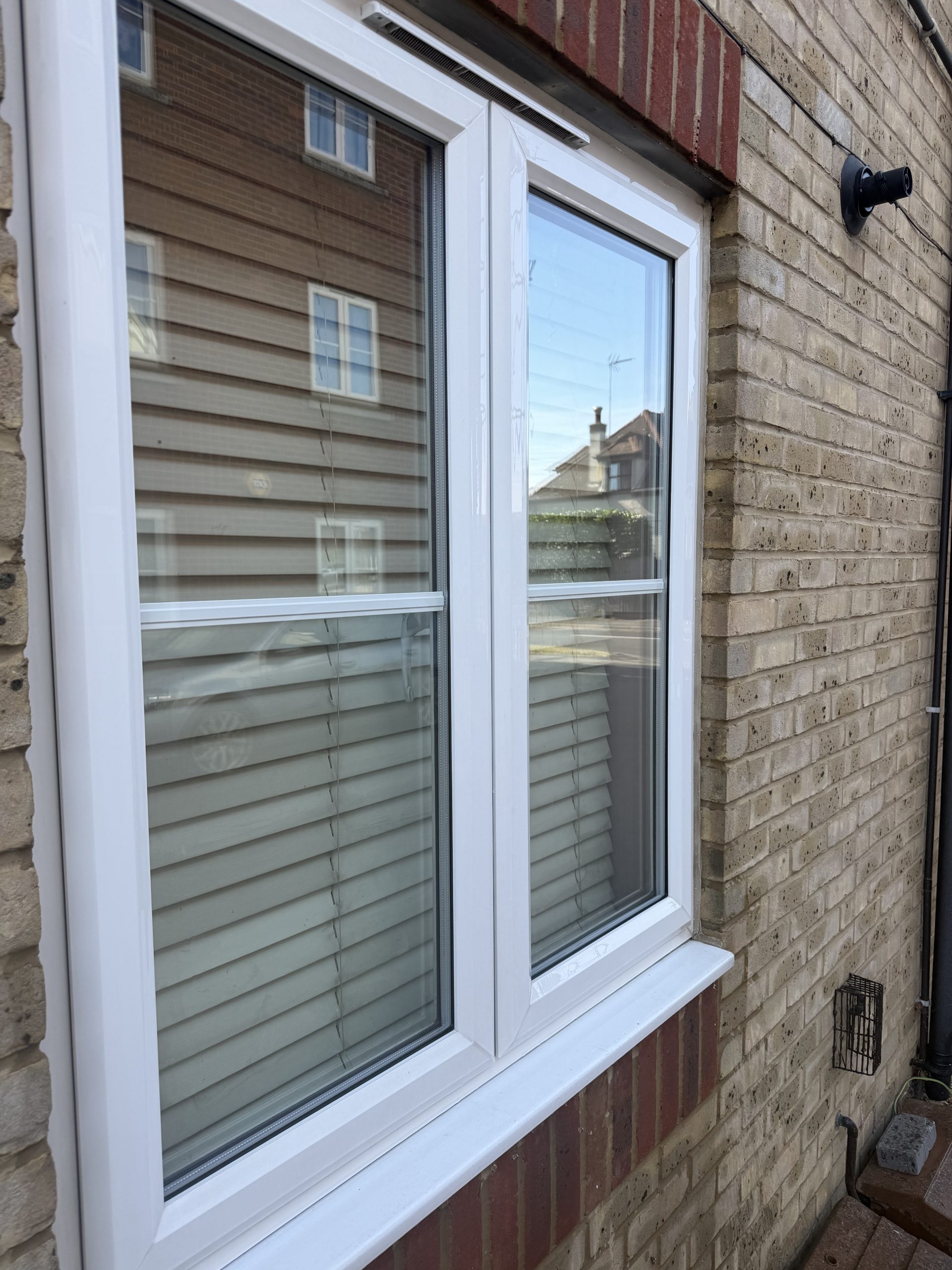 a clean window in writtle after being cleaned by kirbside cleaning